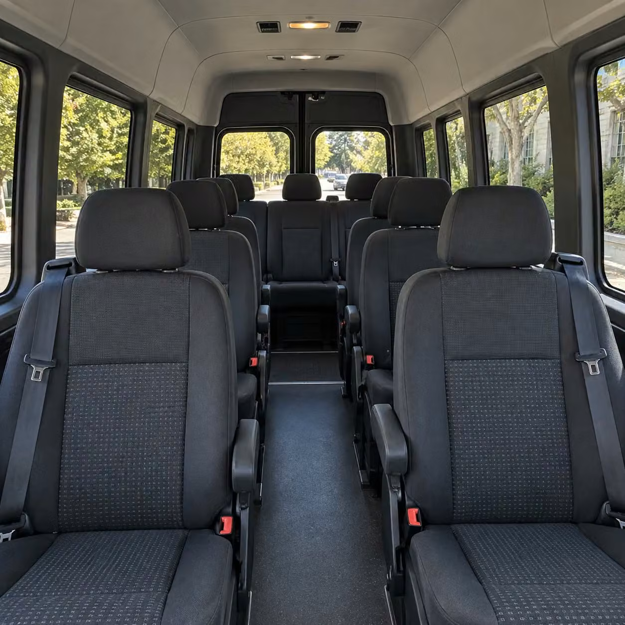 sprinter van with driver inside